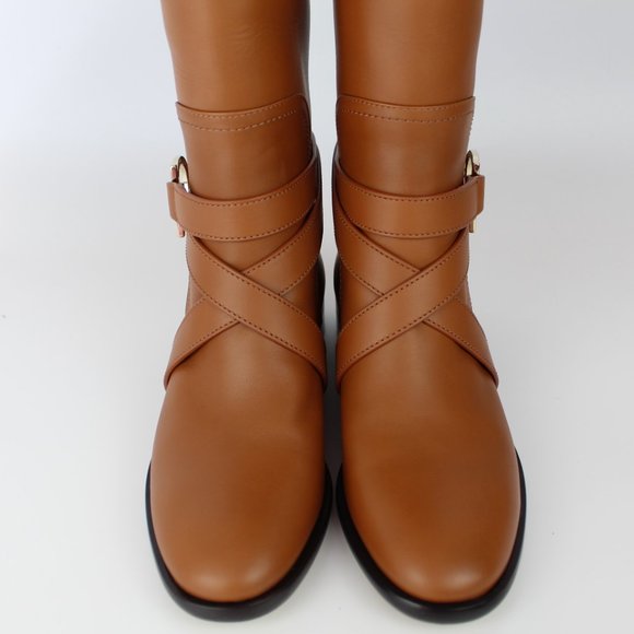 New Salvatore Ferragamo Tall Leather Boot | Classic Riding Style for Fall & Work - Picture 10 of 16